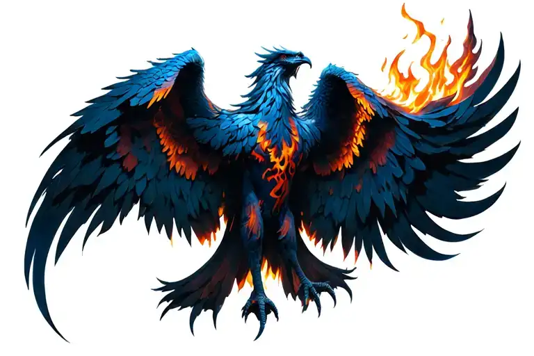 Realistic Phoenix Rising From The Ashes