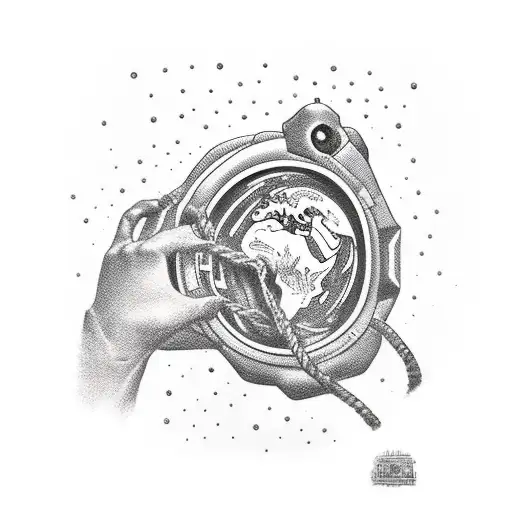 Astronaut Falling And Reaching For A Rope