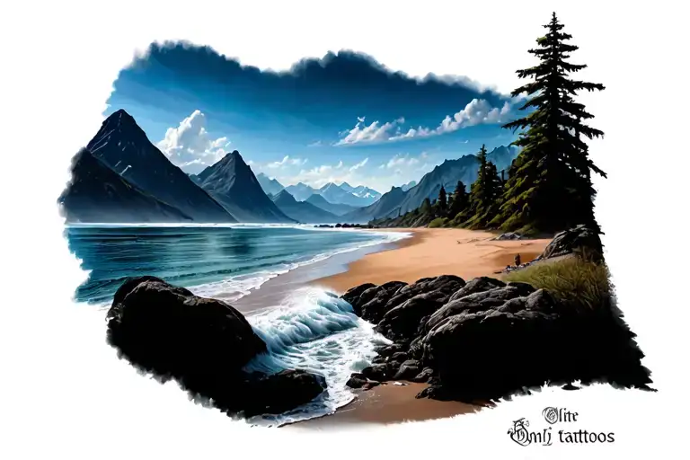Himalayas And Beach Landscape