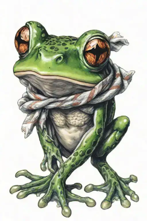 Little Frog With Scarf