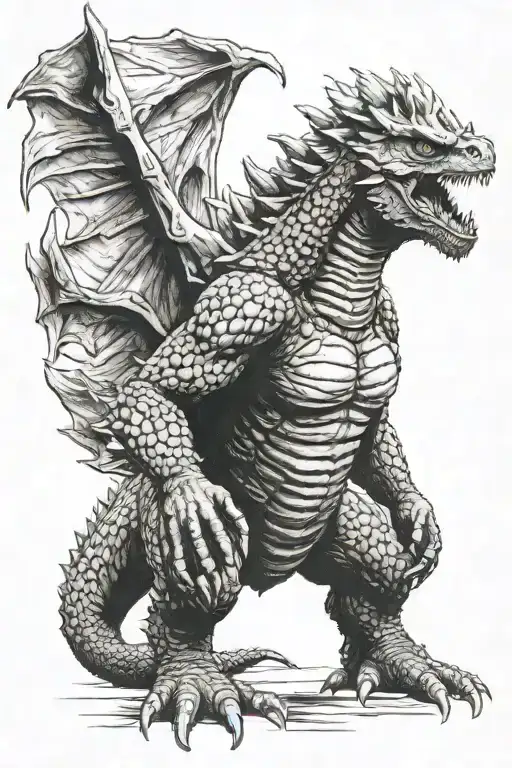 Godzilla Fighting Gigan