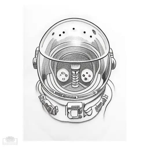 Realistic Astronaut Helmet Filled With A Jellyfish