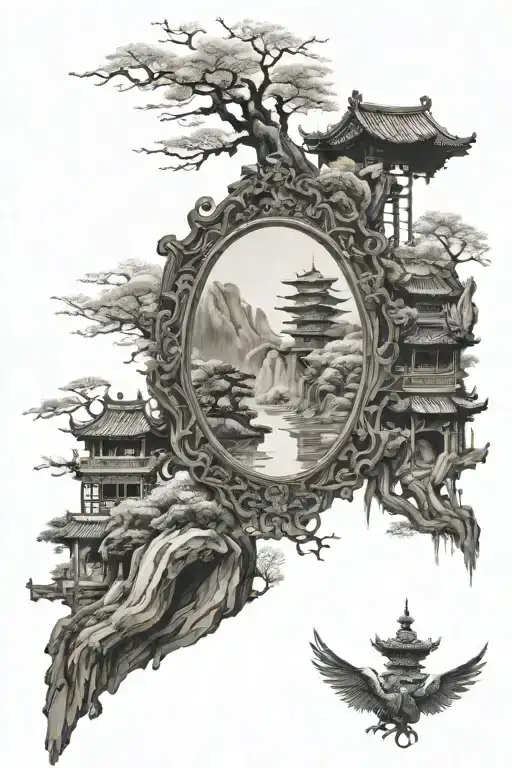 Chinese Mirror Reflection