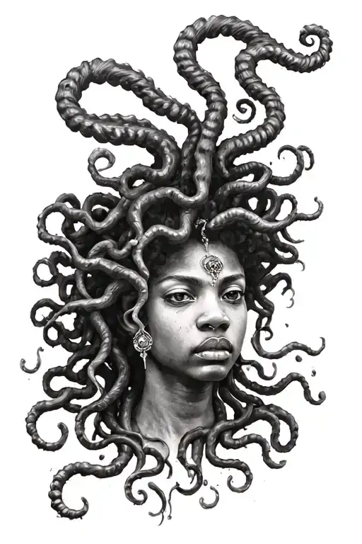 Afro-centric Medusa With Septum Peircing