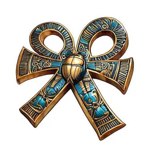 Scarab Egypt Ankh Cross