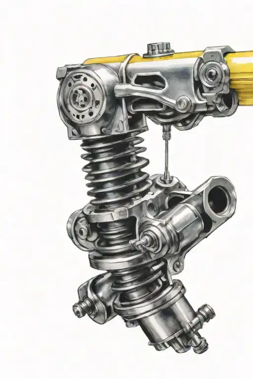 Car Shock Absorber With A Spring In The Form Of A Prosthesis