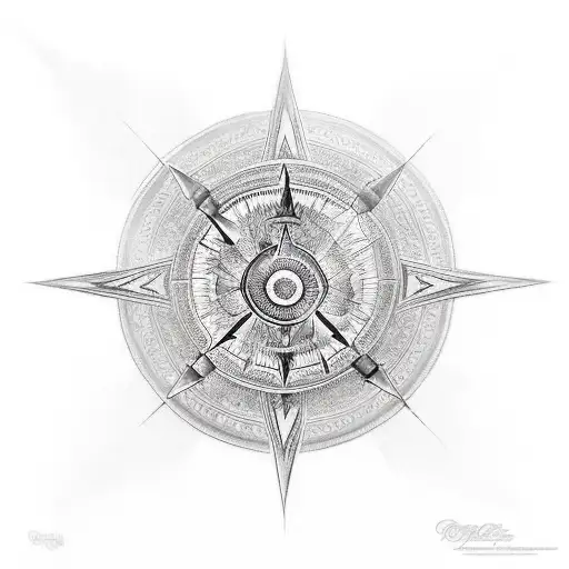 Freya Wolf Lightning Norse Compass Arm Sleeve