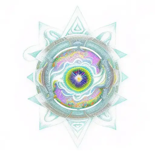 Psychedelic Spiritual Planets And Stars