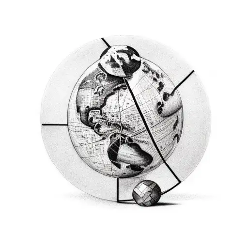 Atlas Holding The World And Inside The World Is Broken Chains