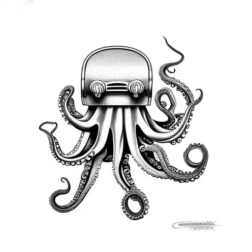 Octopus And Diving Helmet
