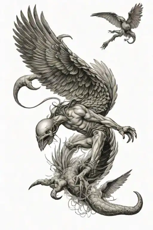 Icarus Falling From Sky And Scorpion