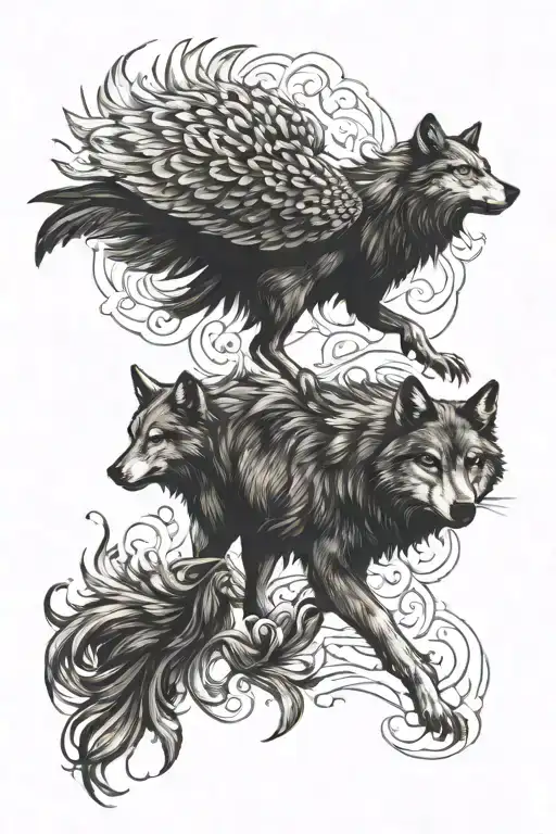 Wolf And Phoenix