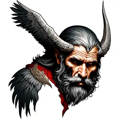 Odin Looking Over A Dead Man