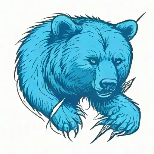 Bear Paw Print With An Arrow