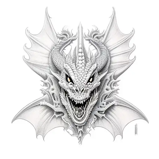 Dragon De Cuerpo Completo Dos Cabezas