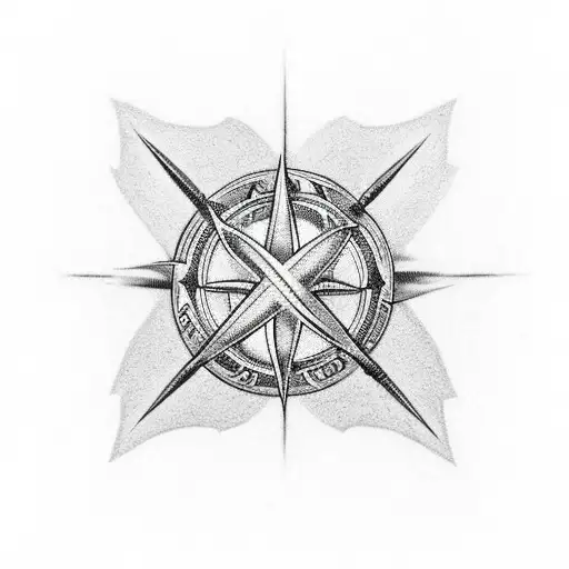 Trident With Stars And A Soccer Field