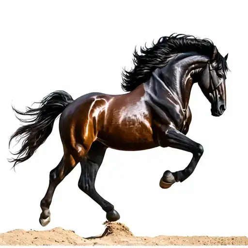 Mustang Horse Raising Up Verticaly High Up Scared Or Angry No Clipping