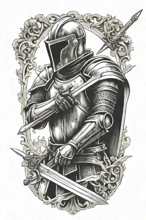 Knight Holding A Sword