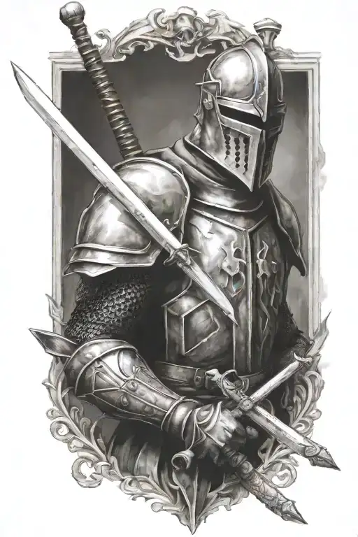 Mid Evil Knight Holding Sword