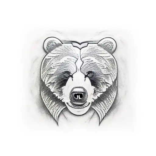 Bear With Paw And Scar