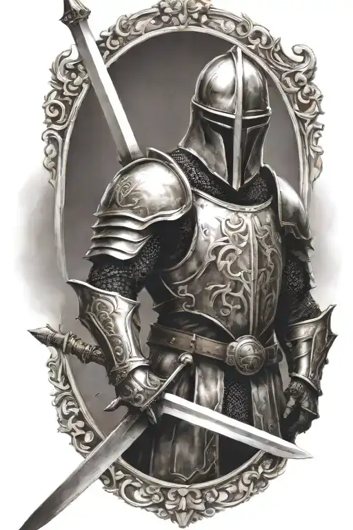 Mid Evil Knight Holding Sword