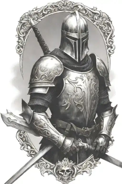 Mid Evil Knight Holding Sword
