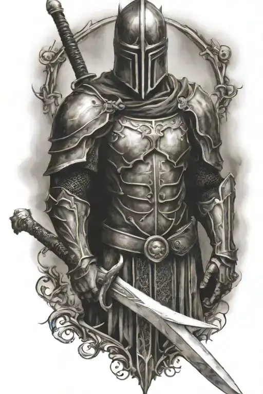 Evil Knight Holding Sword
