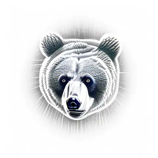 Bear Tattoo On The Chest