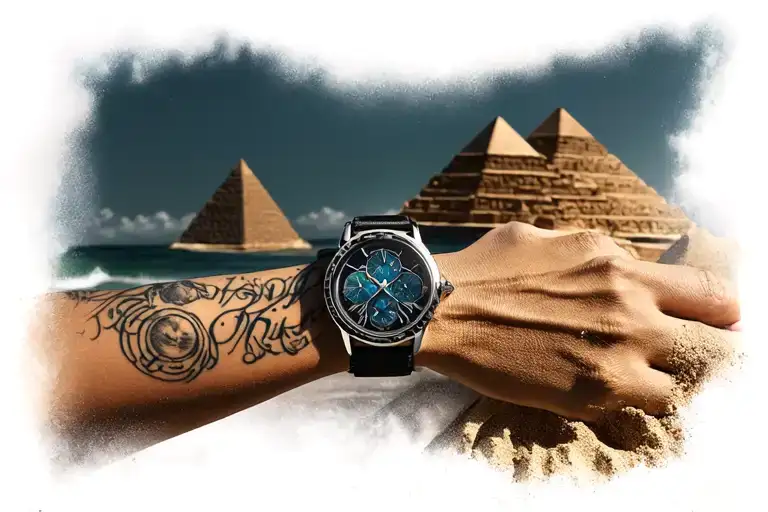Male Pyramid Watch Sand Palm
