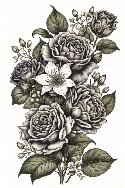 Bouquet Birth Month Flowers July And August Birth Flower