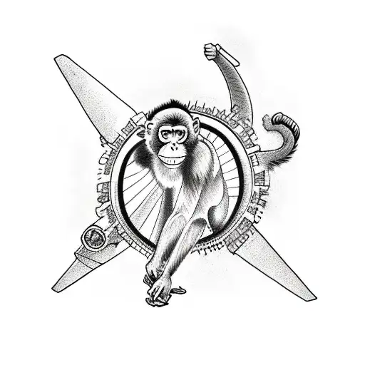 Monkey Flying A Plane