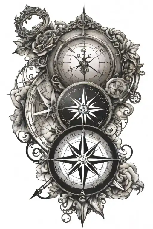 Compass Design Incorporating Symbols