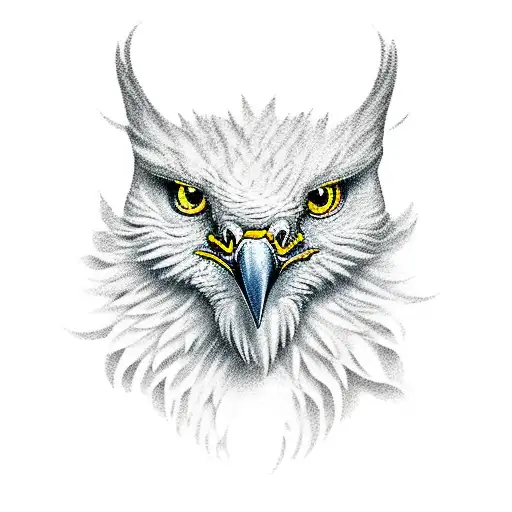 A White Hawk On A White Island