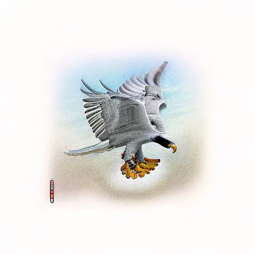 White Hawk Taking Off