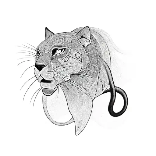 Black Woman Wearing A Black Panther