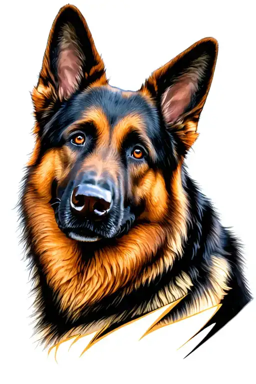 German Shepherd Dog Face
