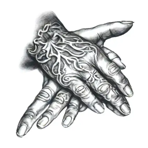 Mother And Babys Hand Holding