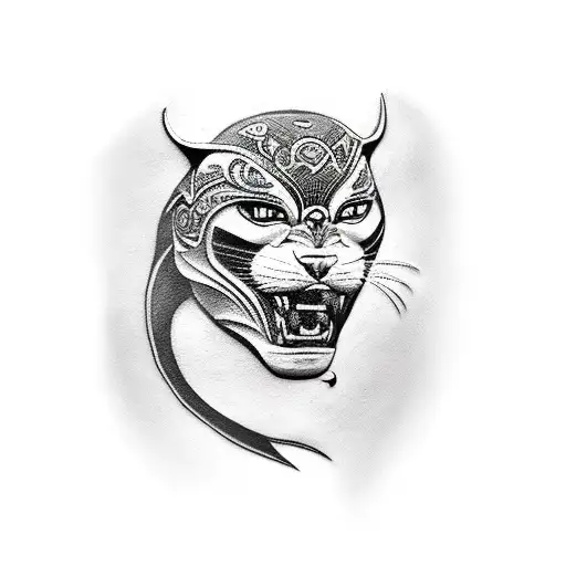 Woman Wearing A Panther Valkyrie