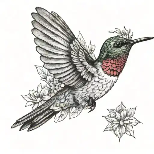 Hummingbird Flying