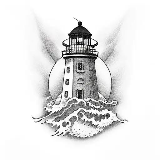 Lighthouse With Ocean