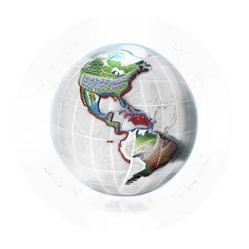 Stone Globe With Cracked Equator