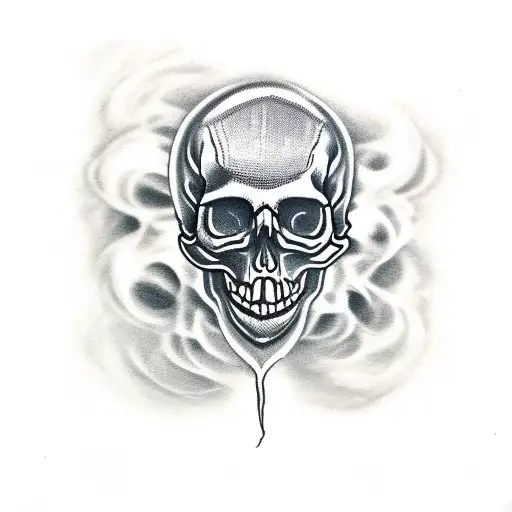 Screaming Skull With Smoke