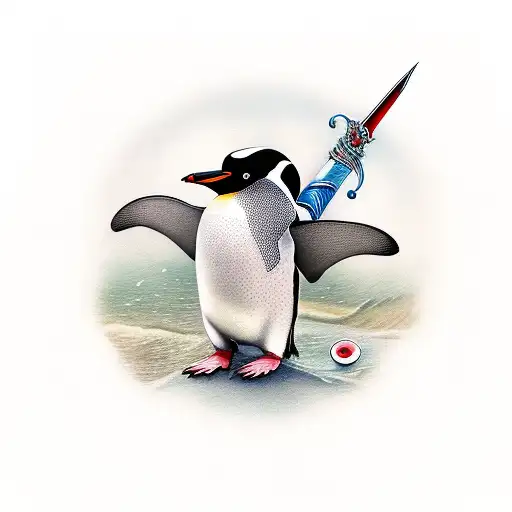 Penguin With Swords