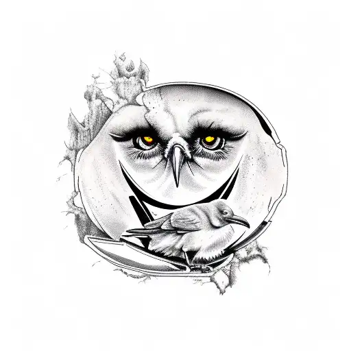 Raven On An Opened Book With Egg Timer