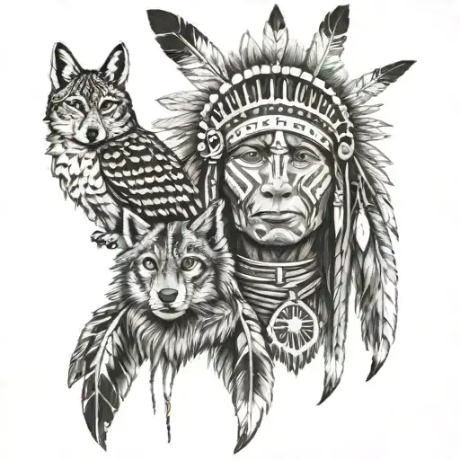 Native American Animal Totem Pole