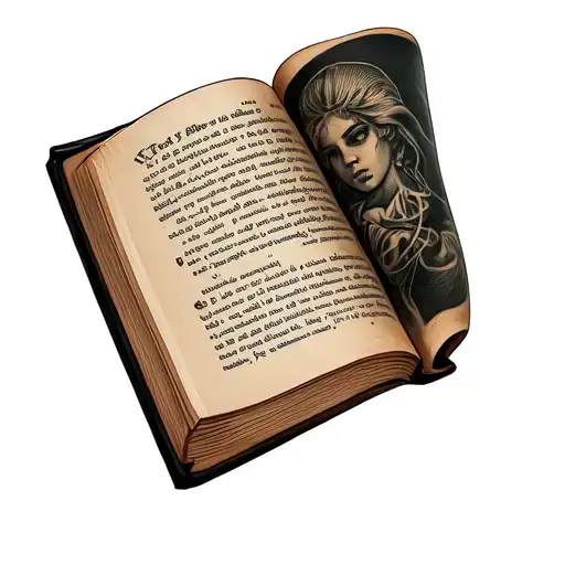 Book On The Inside Of The Elbow That Looks Closed When The Arm Is Bent And Open When It's Extended