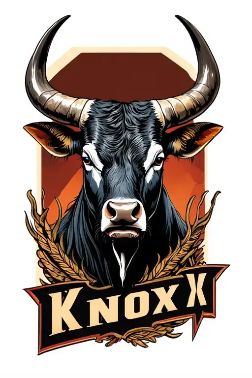 The Name Knox With Bull Horns On Top