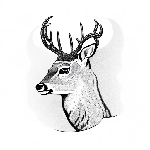 Male Deer Looking Straight With Cactus In Background