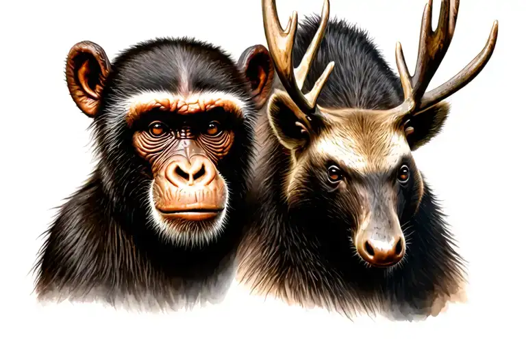 Monkey And Moose And Honey Badger