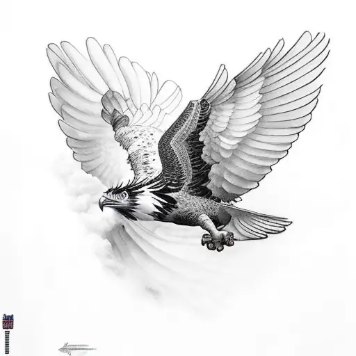 Philippine Eagle With Wings Spread